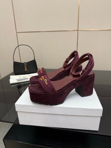 SANDAL CAO GÓT NỮ DIORR * GÓT VUÔNG PLATFORM DA LỘN MỊN