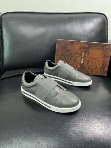GIÀY SNEAKER NAM S R PHOM SLIP-ON PHỐI DA BÒ VÂN HẠT & VẢI KỸ THUẬT