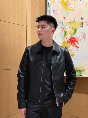 ÁO KHOÁC NAM D* CANNAGE BLOUSON PHỐI DA CAO CẤP CHẦN HỌA TIẾT SAU LƯNG