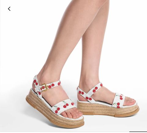 SANDAL NỮ L*V MAYA PLATFORM ESPADRILLE CHERRY