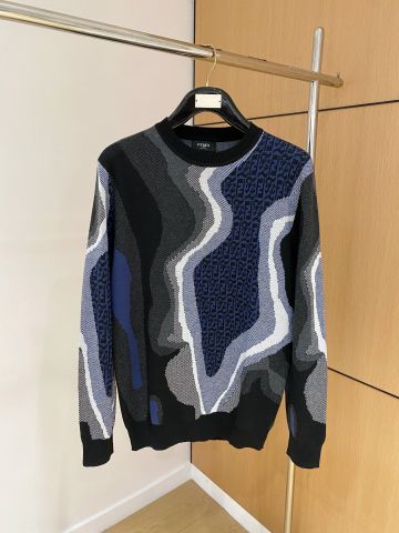 ÁO LEN NAM FEN* JACQUARD FF TONE XANH–ĐEN–XÁM,