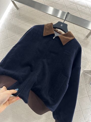 ÁO KHOÁC NỮ MIU* CỔ NHUNG TĂM PHỐI MÀU – CHẦN BÔNG ẤM NHẸ