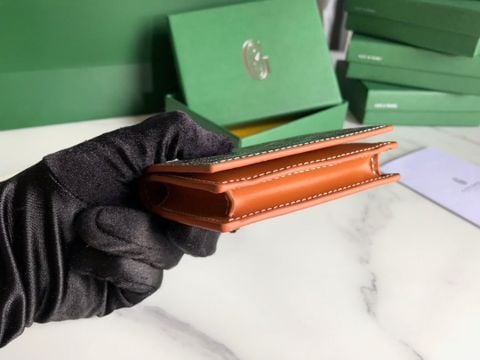 VÍ CARD HOLDER NAM NỮ GYD DÒNG GẬP MỎNG HỌA TIẾT CANVAS PHỦ BÓNG