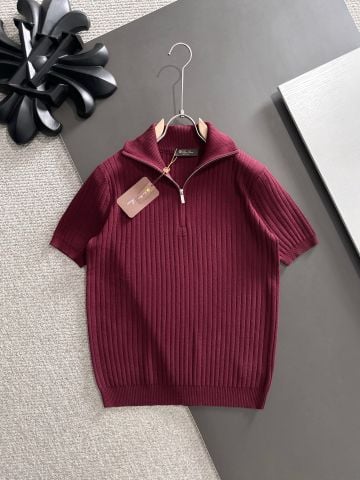 ÁO POLO DỆT KIM NAM LP CỔ ZIP RIB-KNIT PHOM RELAXED
