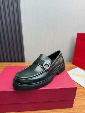 GIÀY NAM LOAFER FG DA BÒ XỬ LÝ PATINA PHỐI GANCINI KIM LOẠI