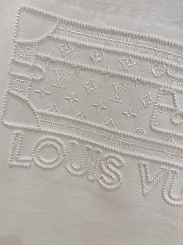 ÁO THUN NAM NỮ L V THÊU NỔI MONOGRAM TRUNK 3D FORM ĐẸP CAO CẤP