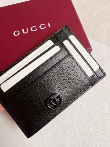 VÍ THẺ UNISEX GUCC*  DA HẠT ĐEN – PHOM MỎNG SANG TRỌNG