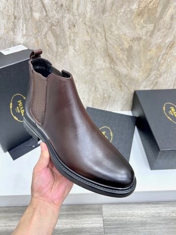 GIÀY BOOTS NAM PRAD* CHELSEA SAFFIANO FORM SLIM LỊCH LÃM