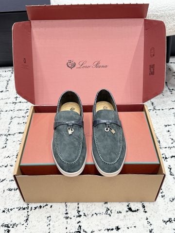 GIÀY LOAFER NAM NỮ L P SUMMER WALK DA LỘN ĐAI DA DẬP VÂN CÁ SẤU