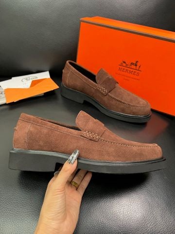 GIÀY MOCCASIN NAM HERM DA LỘN NÂU – LỊCH LÃM, ÊM CHÂN