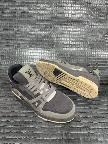 GIÀY SNEAKER NAM L V LV TRAINER PHỐI DA BÒ & TEXTILE – ĐẾ KỸ THUẬT TĂNG ĐỘ BÁM