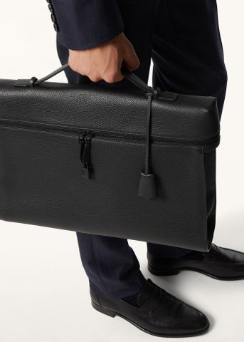 TÚI CẶP NAM LP EXTRA BRIEFCASE L41 DA BÊ VÂN HẠT DÁNG SLIM BRIEFCASE