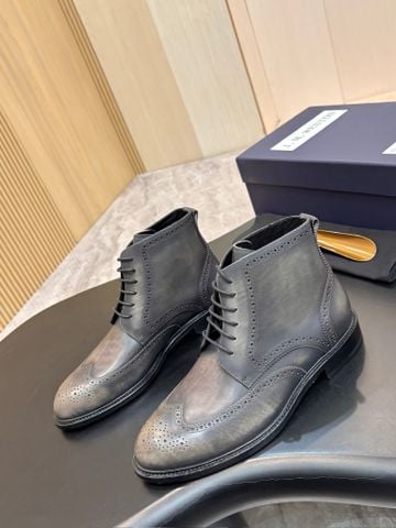 BOOT NAM JMW DA BÒ THỦ CÔNG PATINA XÁM KHÓI CỰC HIẾM