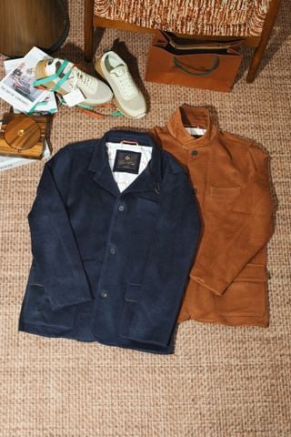 ÁO KHOÁC NAM L P ROADSTER – CASHMERE & WOOL, PHỐI DA CỪU SUEDE, CHẤT LƯỢNG THƯỢNG HẠNG