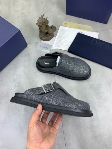 DÉP MULE NAM D R AQUA PHOM CLOSED-TOE JACQUARD OBLIQUE KHÓA KIM LOẠI