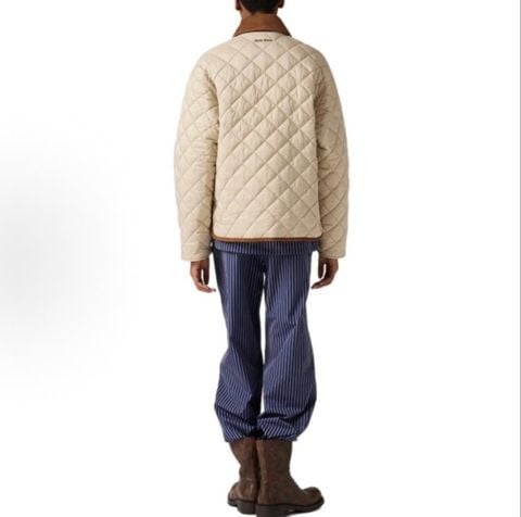ÁO KHOÁC CHẦN BÔNG NAM NỮ MM DÁNG CỔ BẺ QUILTED PHOM RỘNG