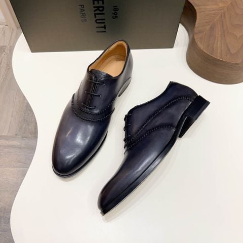 GIÀY NAM BERLUTTI DERBY MŨI TRƠN PATINA – DA BÊ CAO CẤP, ĐẾ DA Ý