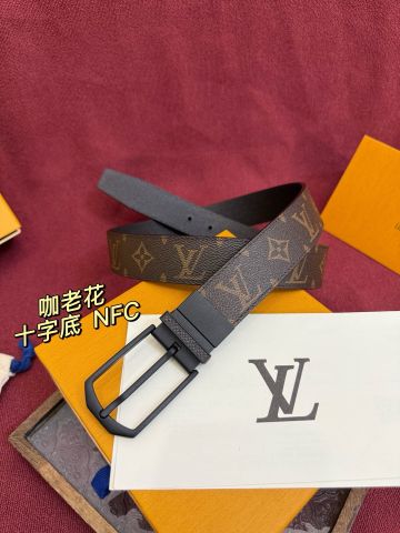 THẮT LƯNG NAM L V SLENDER 35MM HAI MẶT, KHÓA XOAY TỐI GIẢN