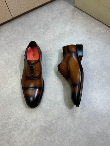 GIÀY NAM SANTO* OXFORD PATINA NÂU COGNAC