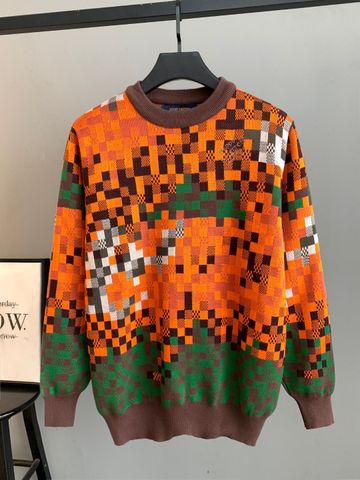 ÁO LEN UNISEX L*V  JACQUARD ĐỎ HỌA TIẾT MOSAIC NỔI BẬT*