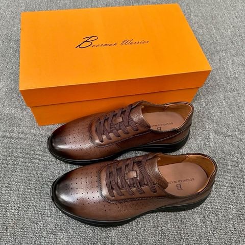 GIÀY NAM DA THỂ THAO BOORM* NÂU Ý HANDMADE ĐẾ ÊM