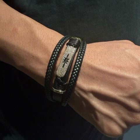 VÒNG TAY NAM NỮ CH DA TẾT PAVÉ CROSS – CHẤT RIÊNG HUYỀN THOẠI,