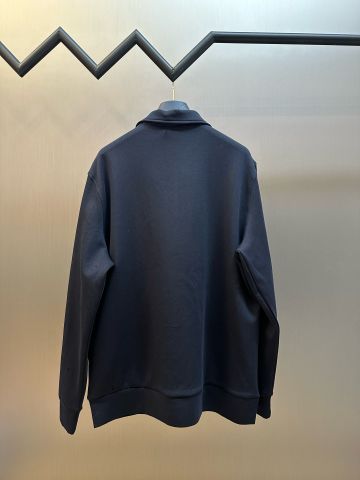 ÁO SWEATSHIRT NAM M C CỔ BẺ HALF-ZIP PHỐI DA BÒ