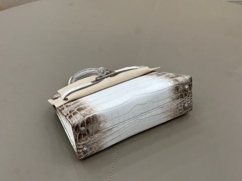 TÚI XÁCH NỮ H MINIKELLY 2.0 DA CÁ SẤU NILOTICUS HIMALAYA 19CM