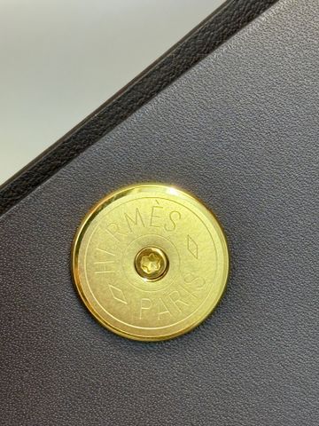 TÚI XÁCH NỮ H TABLIER SELLIER 26 DA HUNTER MÀU GỖ MUN KHOÁ VÀNG