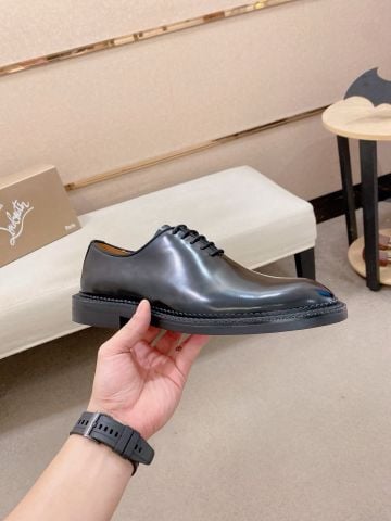 GIÀY OXFORD NAM CL PHOM THUÔN DÀI DA BÒ BÓNG CAO CẤP ĐẾ ĐỎ BIỂU TƯỢNG