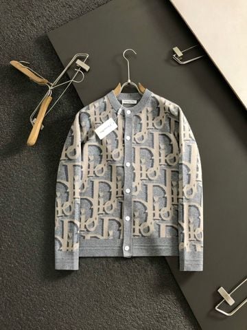 ÁO CARDIGAN NAM D R – LEN JACQUARD OBLIQUE KHỔ LỚN, PHOM SANG HIỆN ĐẠI