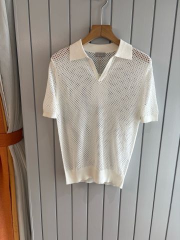 ÁO POLO NAM D DỆT LƯỚI HỌA TIẾT QUẢ TRÁM CỔ MỞ