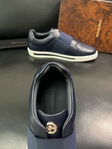 GIÀY SNEAKER NAM S R PHOM SLIP-ON PHỐI DA BÒ VÂN HẠT & VẢI KỸ THUẬT