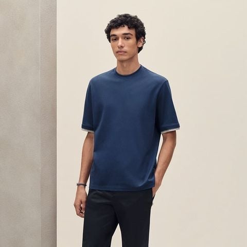 ÁO THUN NAM H M DÒNG SELLIER DETAIL COTTON CAO CẤP TAY VIỀN KÉP TINH TẾ