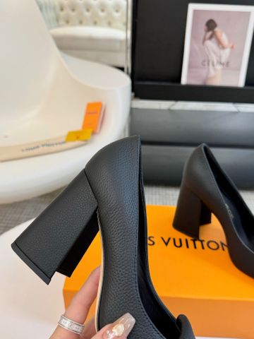 GIÀY CAO GÓT NỮ LV SHAKE SLINGBACK DA ĐEN