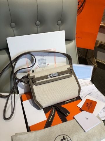 TÚI CLUTCH NAM NỮ H M KELLY DEPECHES 25 CANVAS PHỐI DA SWIFT