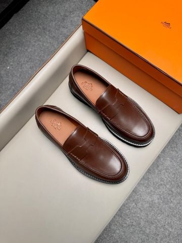 GIÀY NAM LOAFER HERM* DA BÒ NHẬP KHẨU ĐẾ LUG SIÊU NHẸ