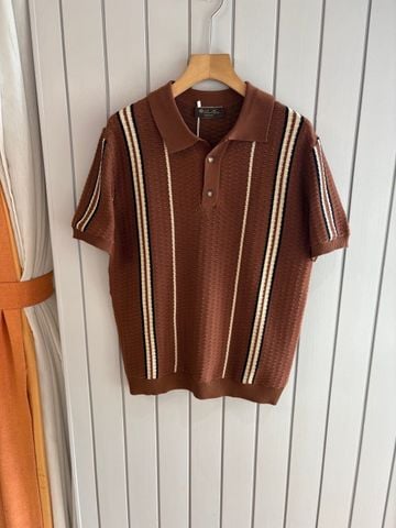 ÁO POLO NAM LP DỆT KIM JACQUARD HÌNH THOI SỌC DỌC THANH LỊCH