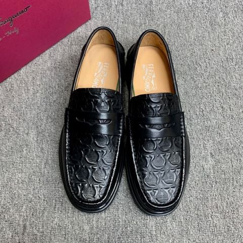 GIÀY NAM LOAFER FERR HỌA TIẾT DẬP NỔI – DA BÒ CAO CẤP