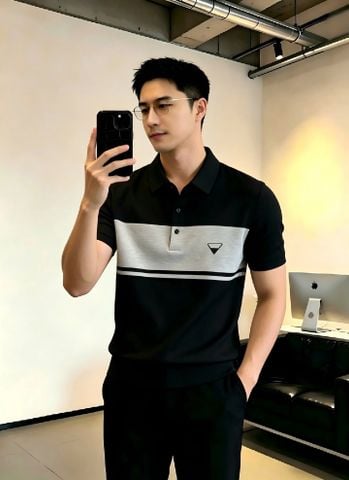 ÁO POLO NAM P R D PHỐI MẢNG TƯƠNG PHẢN – PHOM DÁNG SẮC GỌN, CHẤT LIỆU TECHNICAL JERSEY