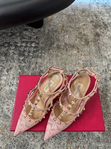 SANDAL CAO GÓT NỮ VLTN REN ĐÍNH STUD ROCKSTUD –