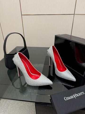 GIÀY CAO GÓT NỮ CP ĐÍNH ĐÁ LẤP LÁNH – GÓT DAO BIỂU TƯỢNG 12CM