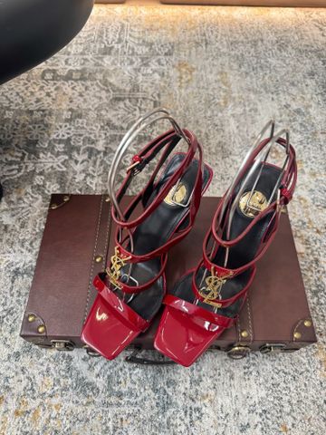 SANDAL CAO GÓT YSL* MŨI VUÔNG DÂY QUẤN 10.5 CM