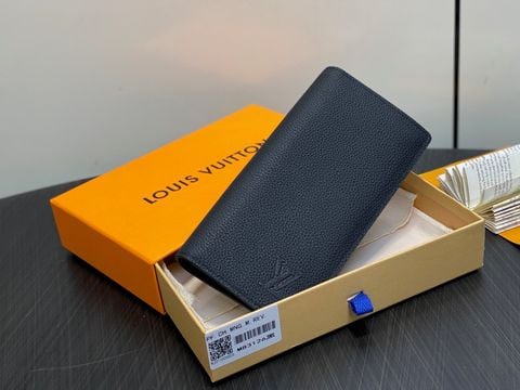 VÍ DÀI NAM LV* BRAZZA DA GRAIN ĐEN – DÁNG SLIM CHUẨN VEST