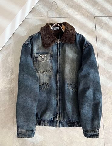 ÁO KHOÁC JEANS NAM NỮ PRD CỔ LÔNG CỪU NHÂN TẠO