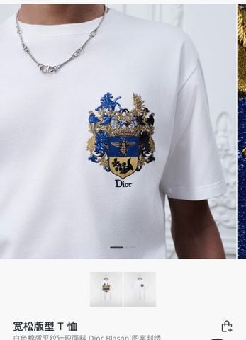 ÁO THUN NAM NỮ D DÒNG BLASON THÊU HUY HIỆU NGỰC PHIÊN BẢN SUMMER MỚI