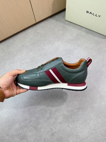 GIÀY THỂ THAO NAM BAL* DA BÒ XANH RÊU PHỐI SỌC ĐỎ TRẮNG