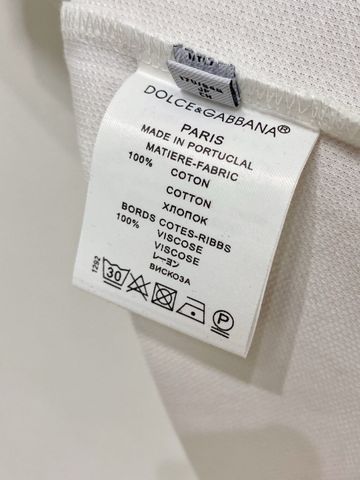 ÁO POLO NAM D&G* DỆT PIQUÉ 100% COTTON LOGO KIM LOẠI NỔI PHOM LỊCH LÃM