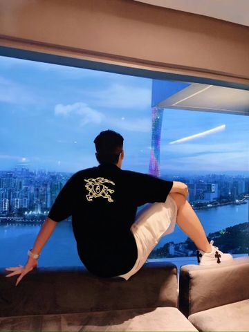 ÁO THUN NAM NỮ BB* CỔ TRÒN 320G THÊU DÂY XOẮN ÁNH KIM