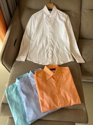 ÁO SƠ MI NAM LP CỔ BUTTON-DOWN COTTON LINEN 87/13 PHOM THƯ GIÃN